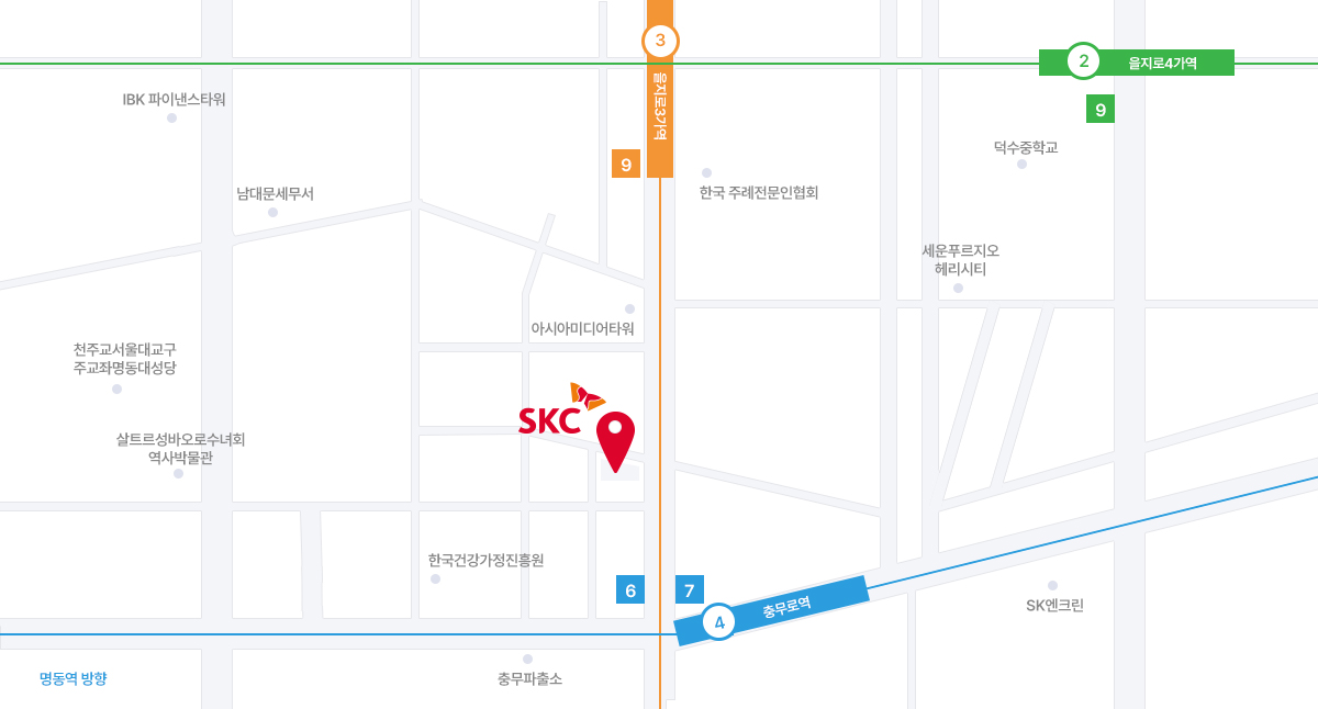 skc본사지도로 찾아오시는 방법은 다음 글 주소,찾아오시는 길에서 참고